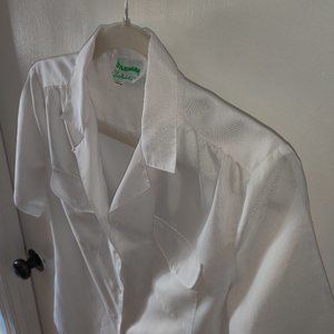 Short Sleeve Silky Button Up Shirt